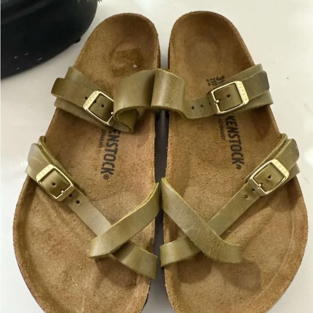 Birkenstock Olive Green Sandals - Picture 2 of 4